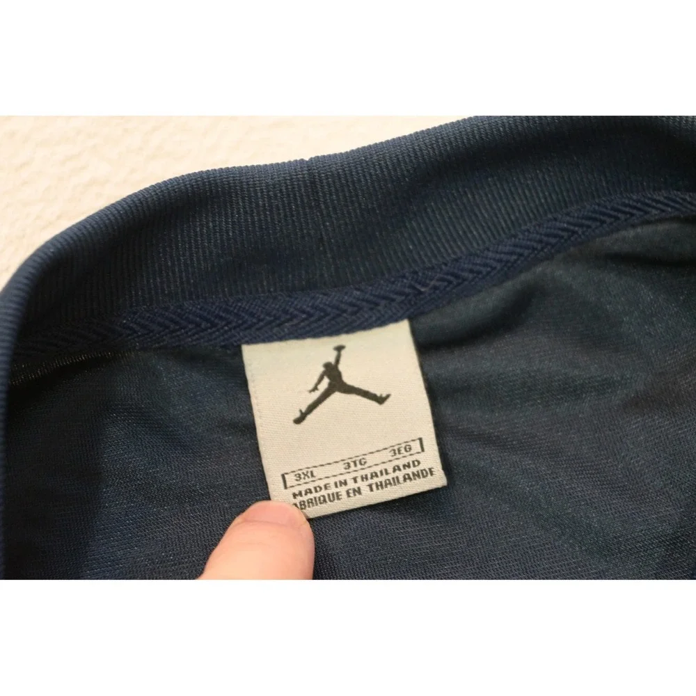 VTG Jordan Jersey Men 3XL Navy Blue Mesh Satin Jumpman Basketball Shirt